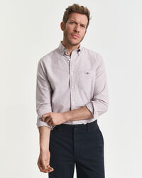 Chemise coupe regular en coton Oxford classique à rayures Banker