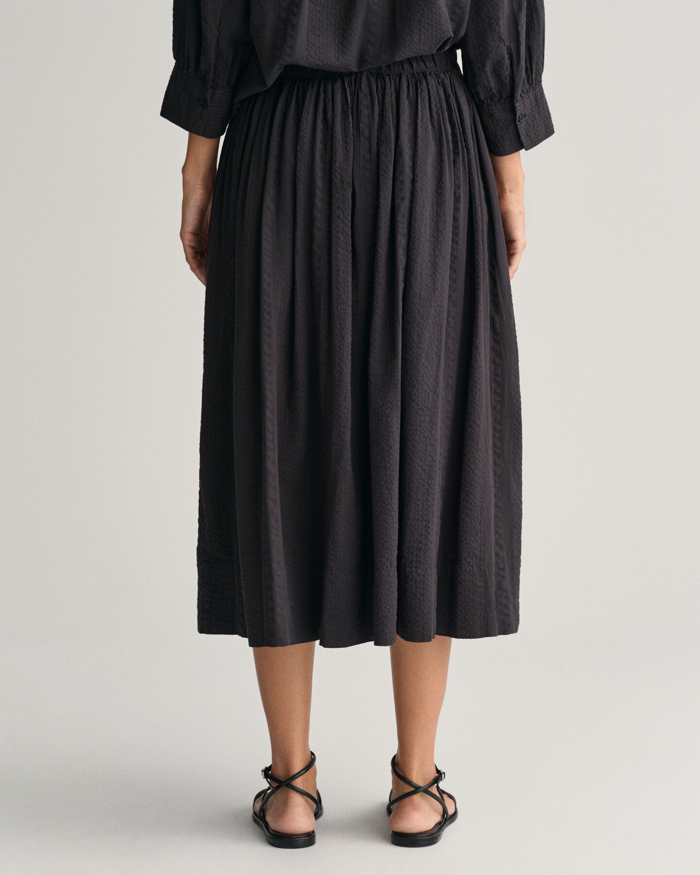 Jupe à rayures Seersucker Pull-On