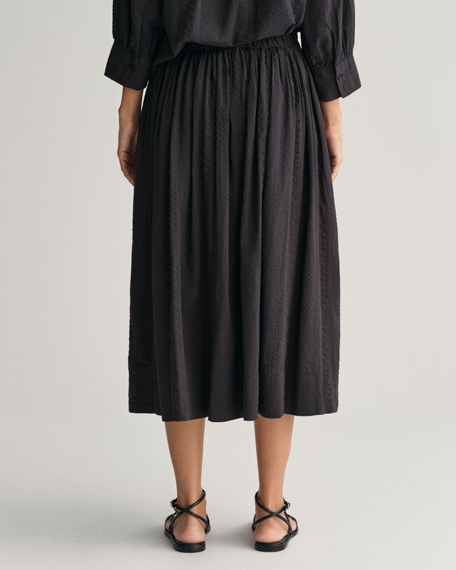 Jupe à rayures Seersucker Pull-On