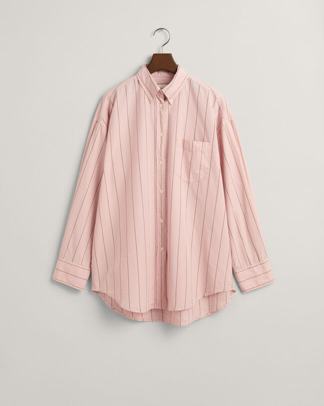 Chemise ultra-ample &agrave; rayures Luxury Oxford