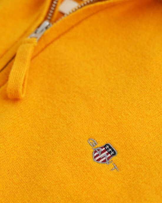 Pull à demi-zip en laine d'agneau ultra-fine