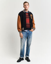 Pull ras du cou &agrave; carreaux