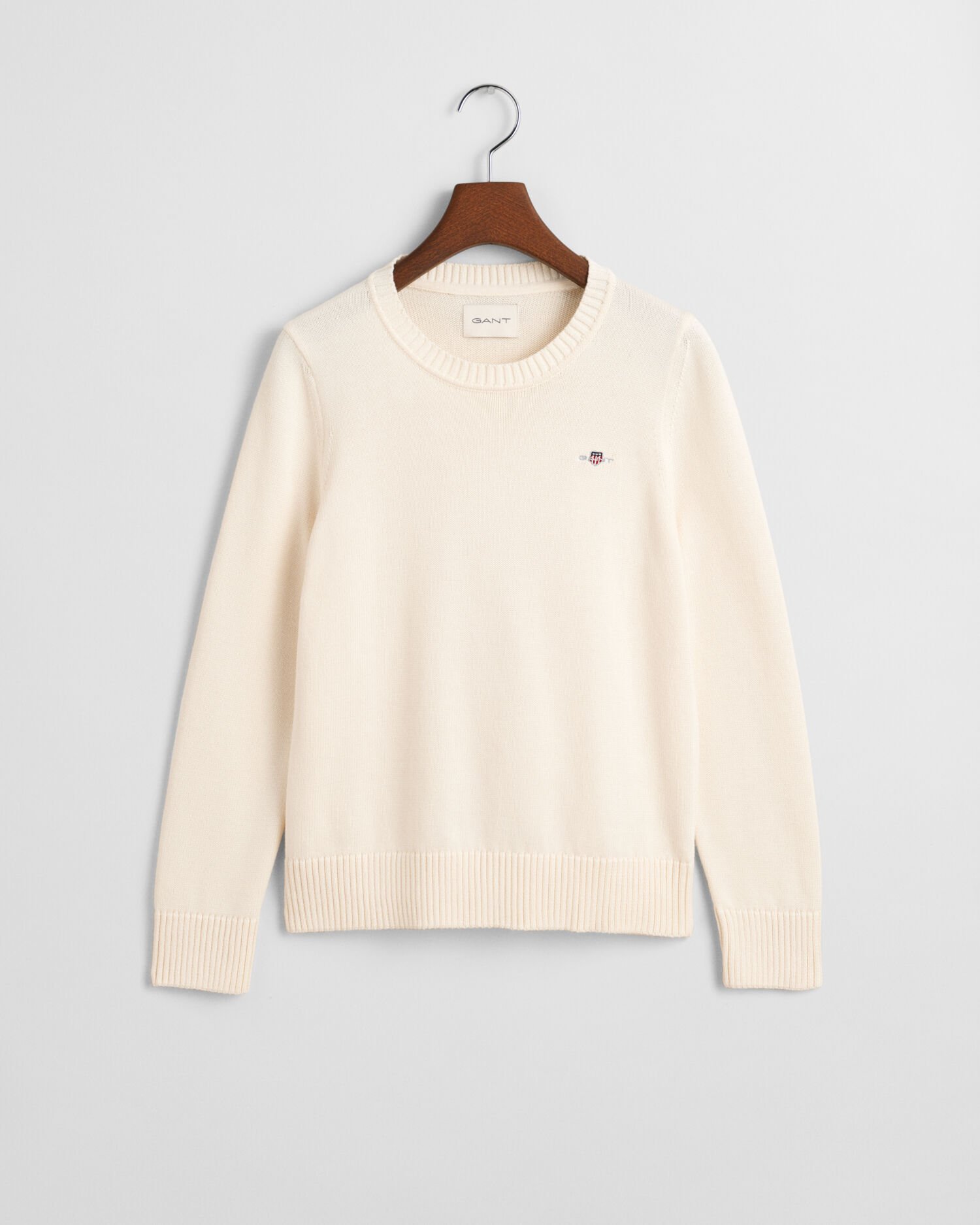 Pull col rond en coton classique