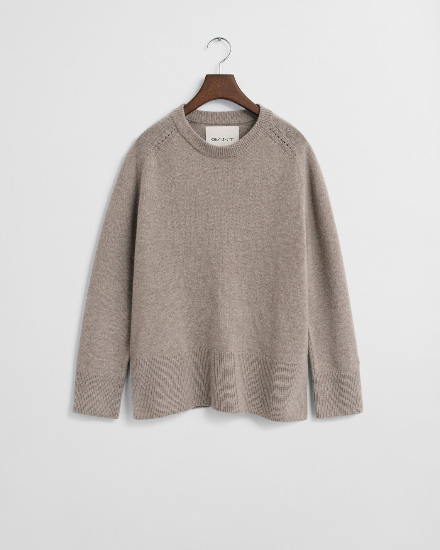 Pull col rond en laine et cachemire doux