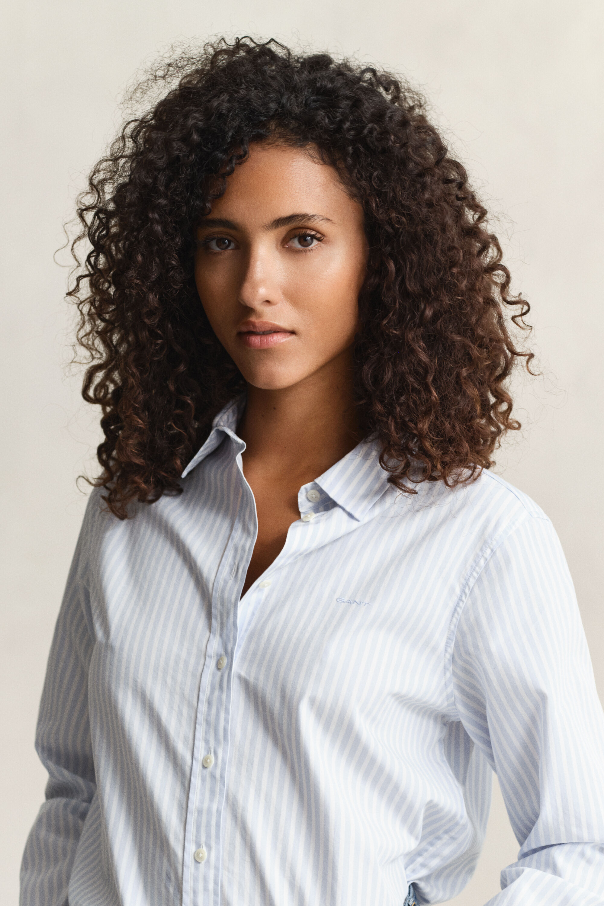 Chemise coupe regular en popeline à rayures classique