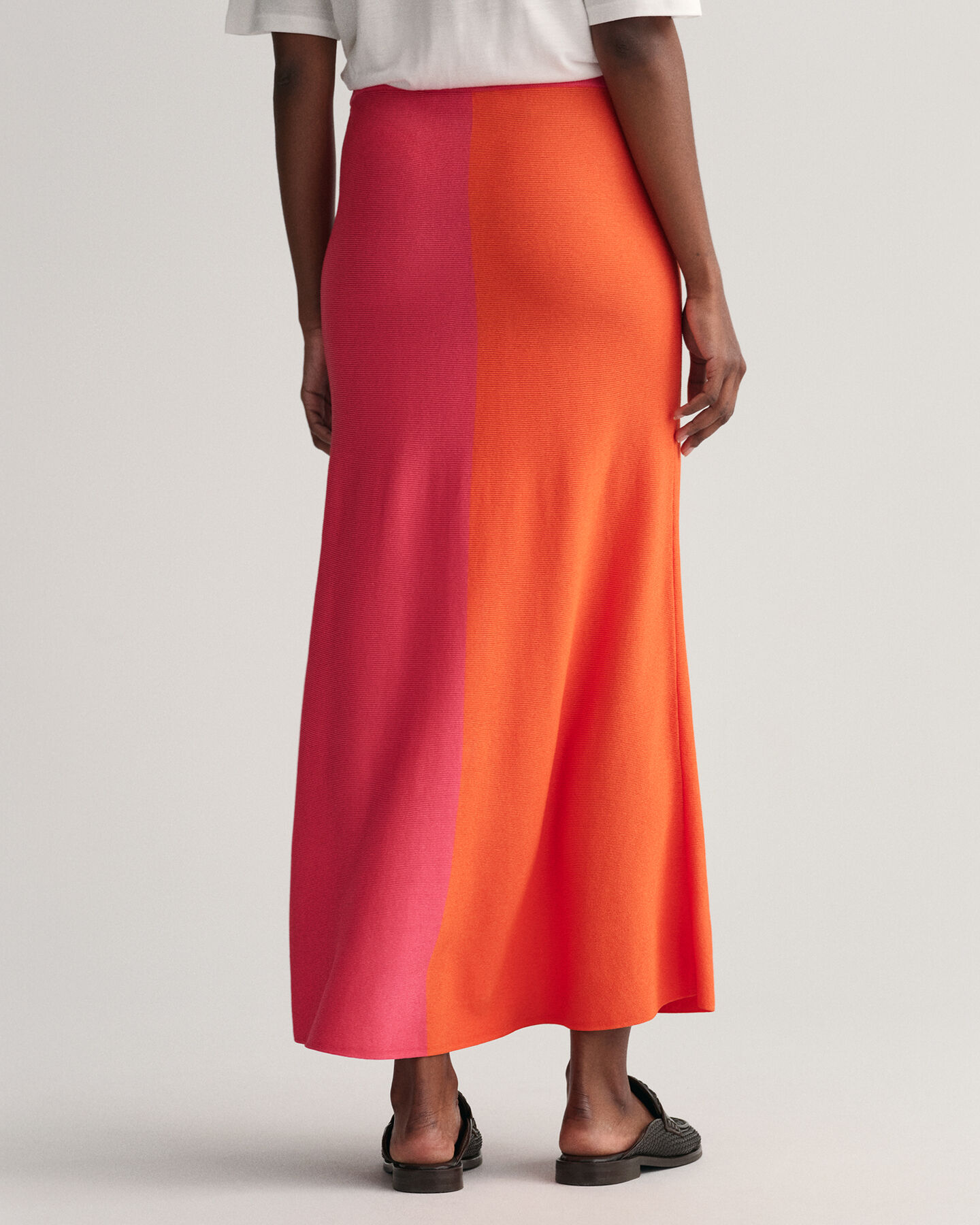 Jupe en maille effet colour-block