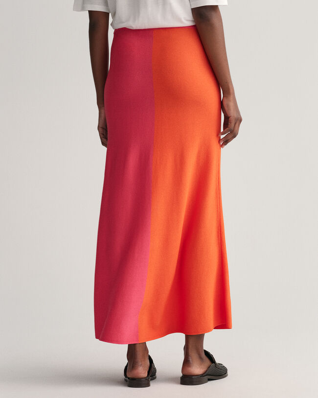 Jupe en maille effet colour-block