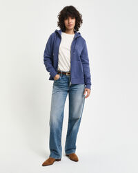 Sweat à capuche zippé ton sur ton Shield