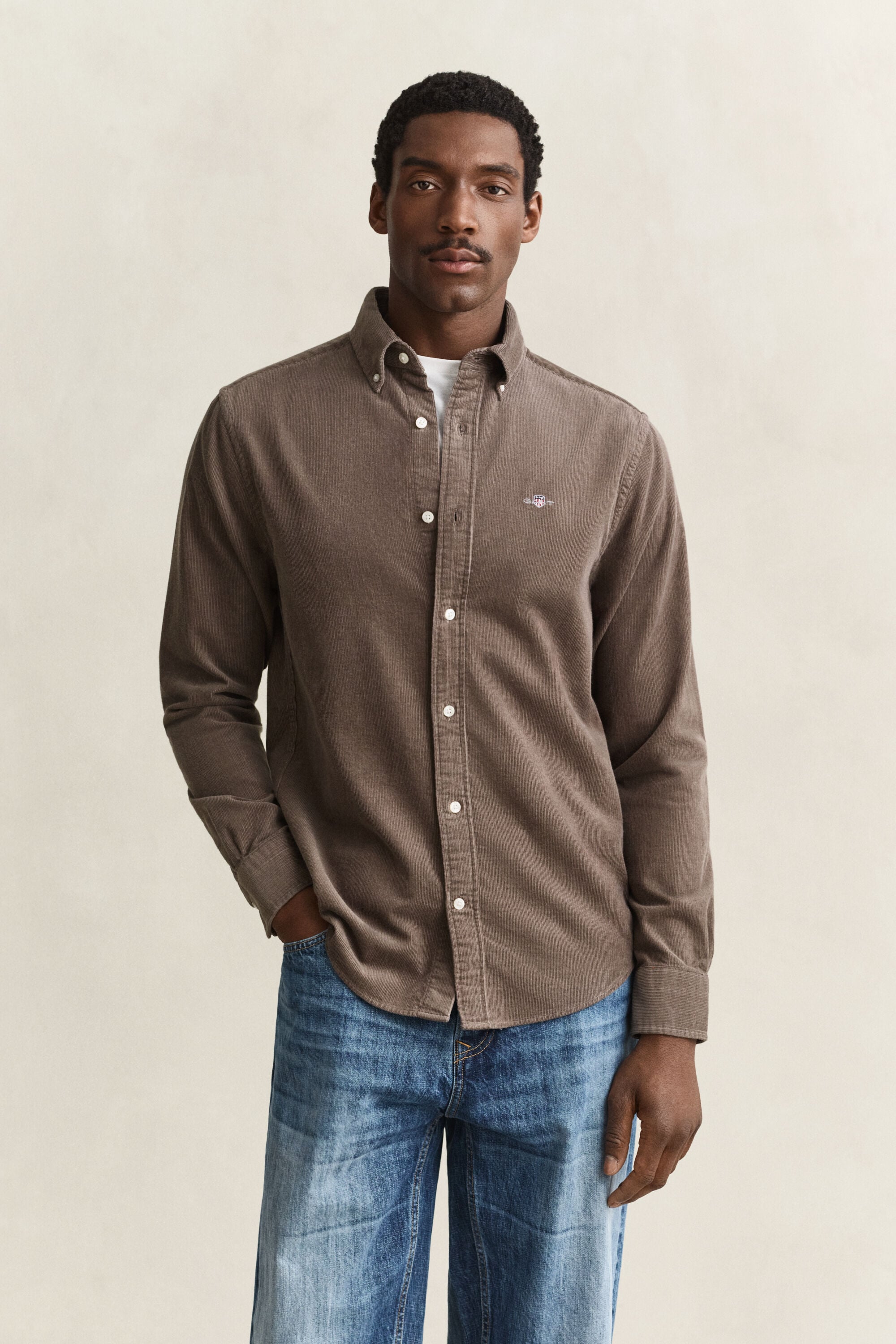 Chemise en velours côtelé