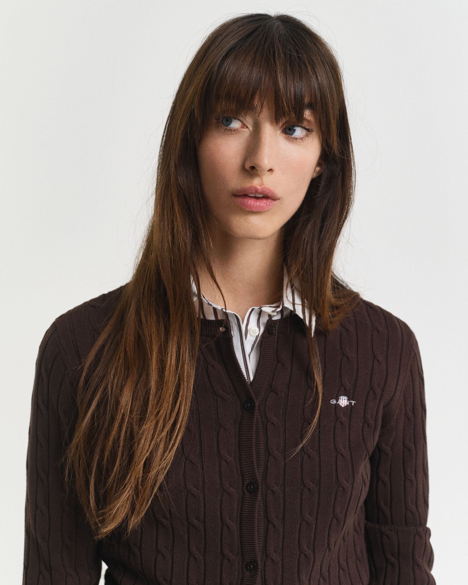 Cardigan en maille torsadée