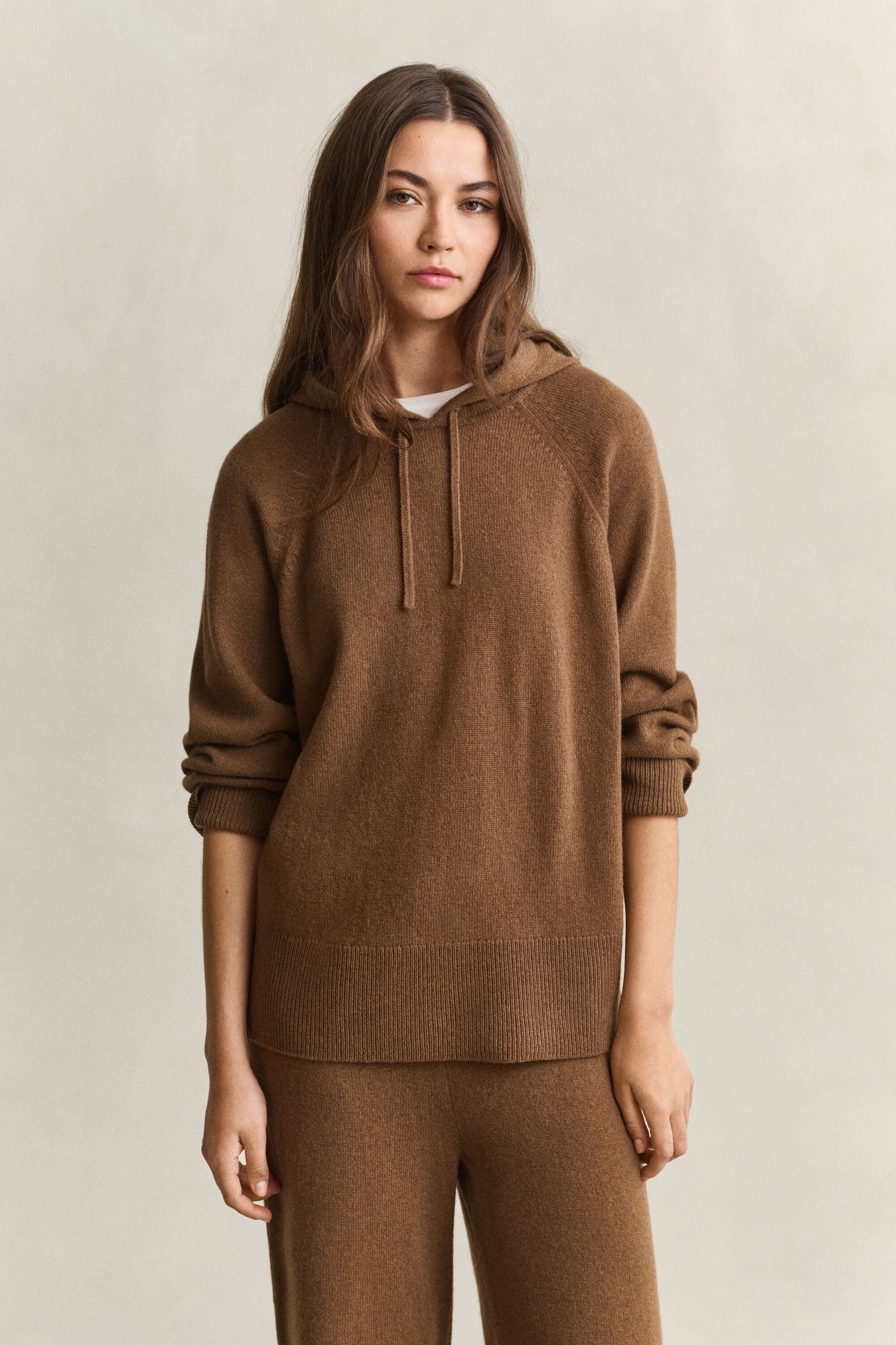 Sweat à capuche en laine et cachemire