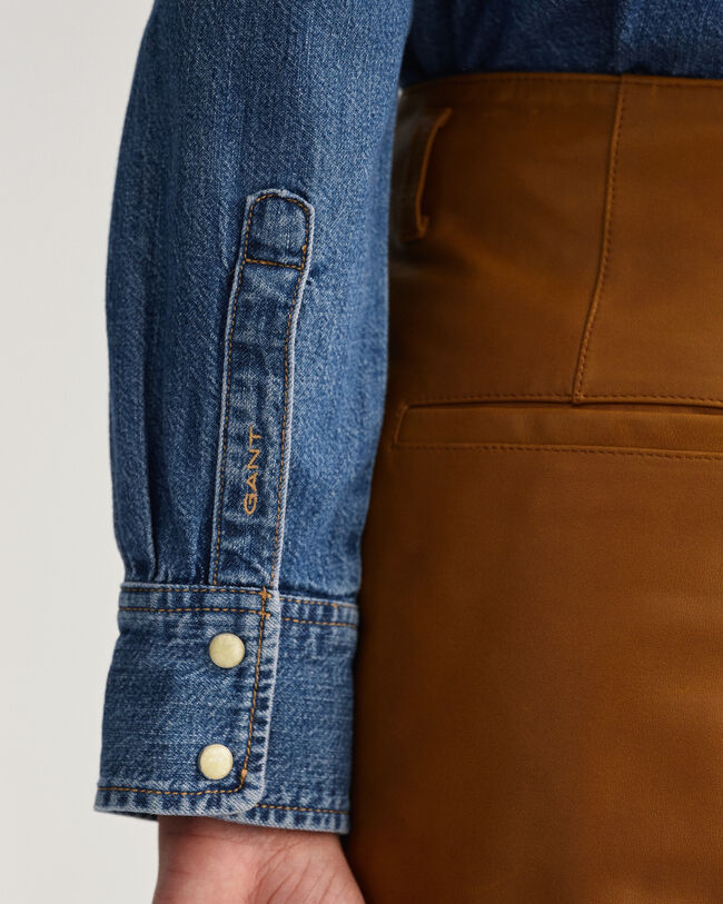 Chemise regular fit en denim