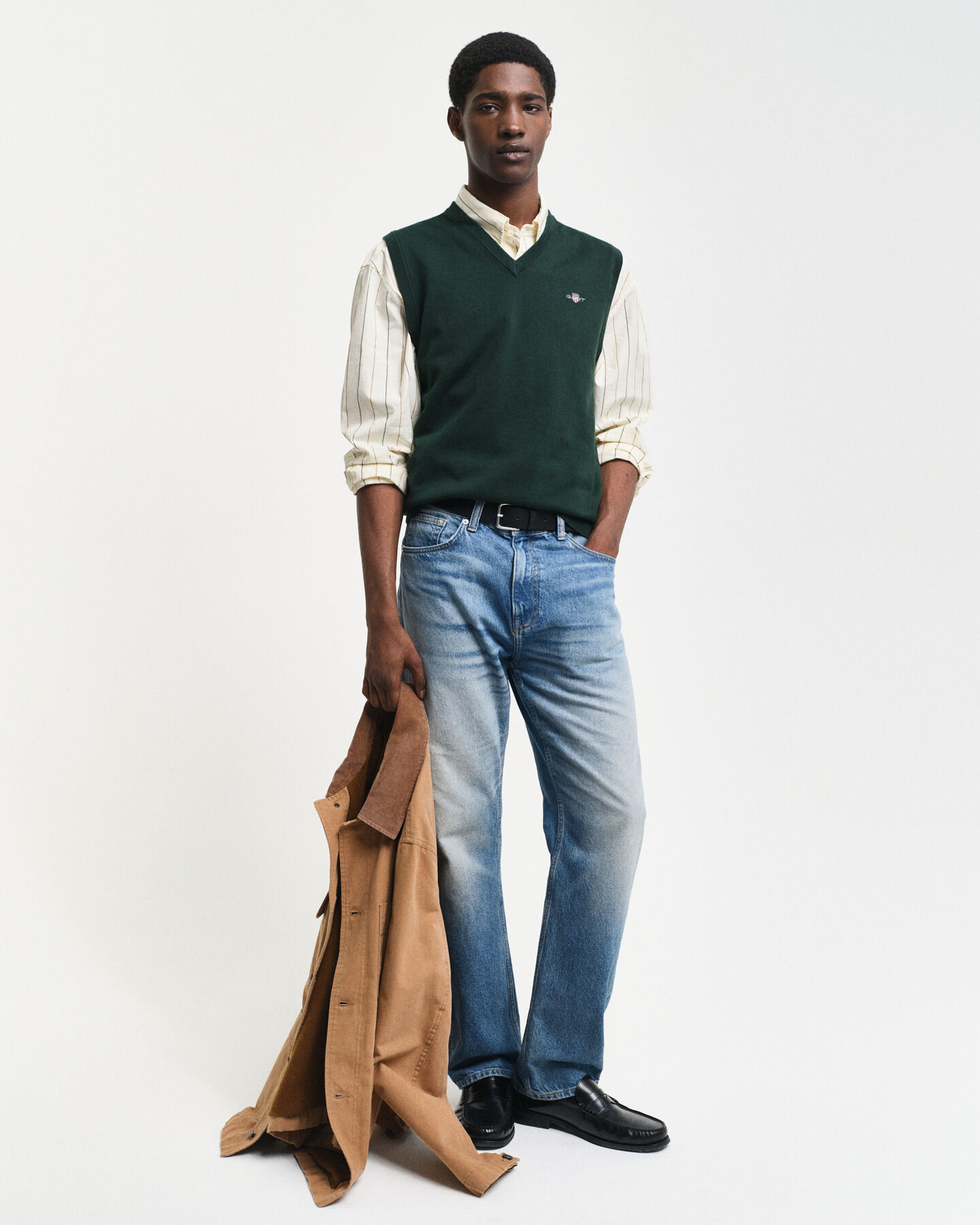 Doudoune sans manches classique en coton