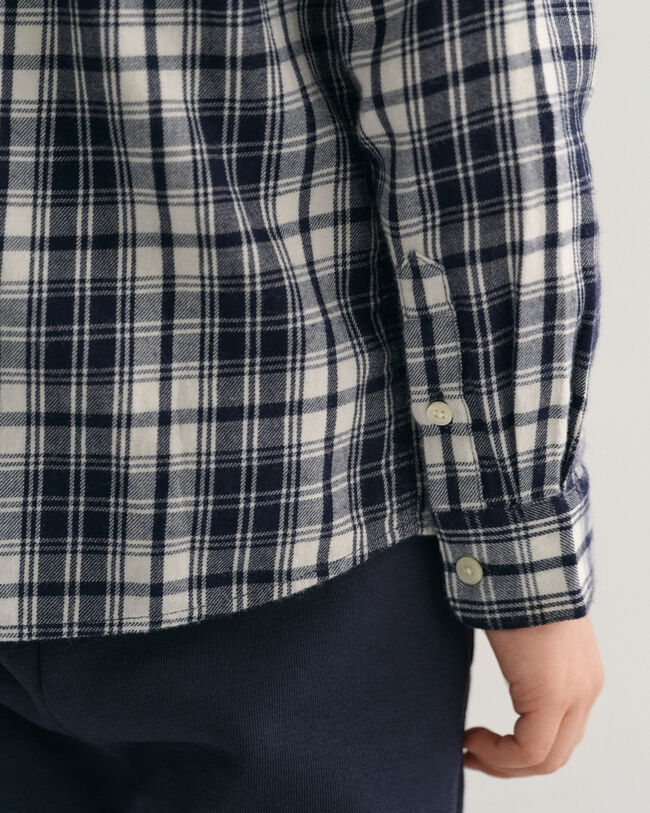 Chemise regular fit en flanelle &agrave; carreaux Kids
