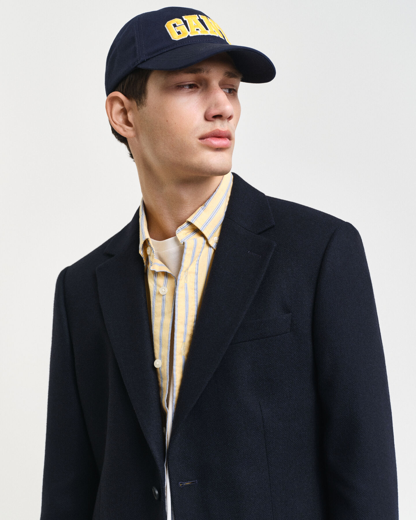 Veste blazer de costume à chevrons