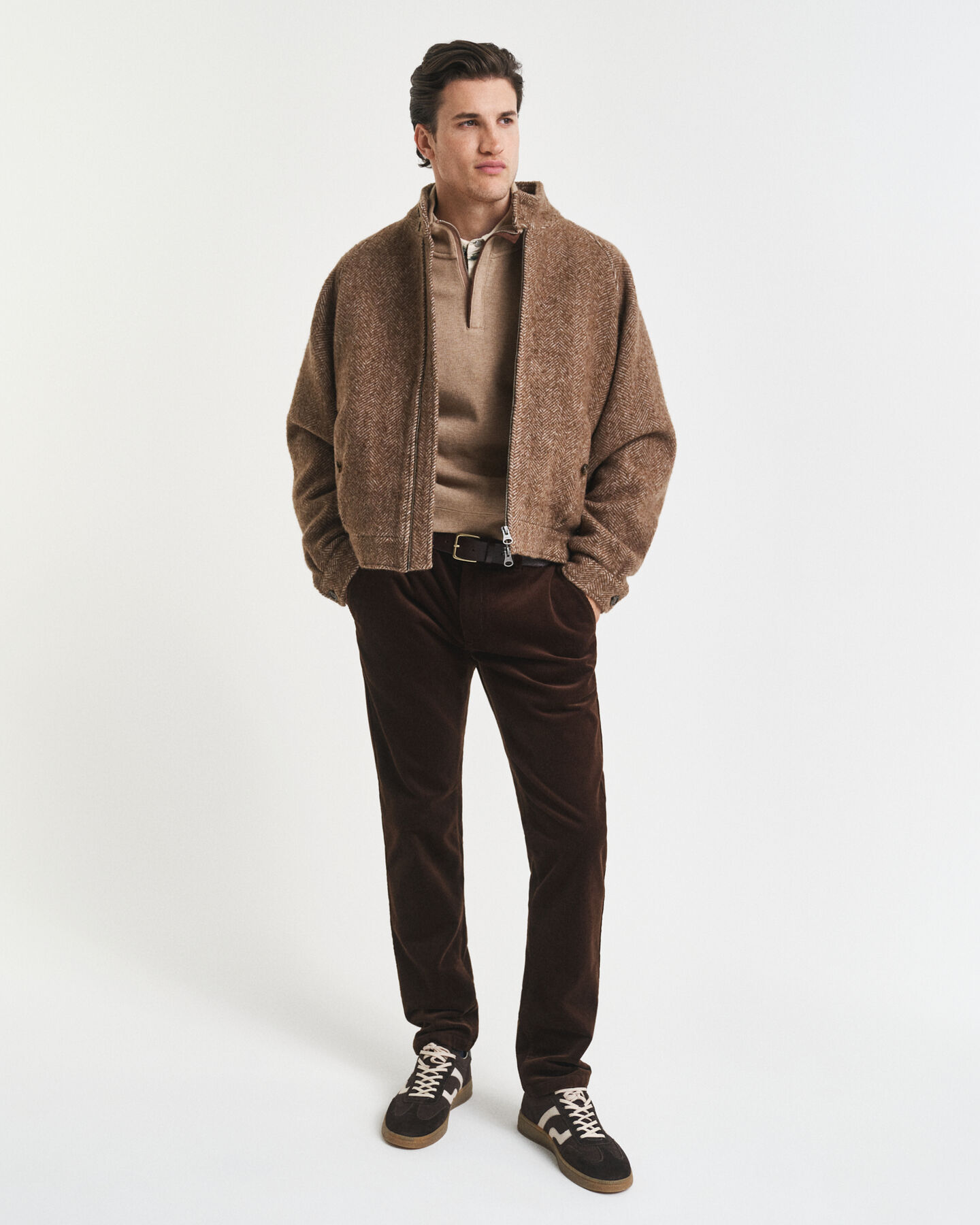 Sweat-shirt à demi-zip Sacker Rib