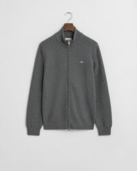 Pull zippé texturé