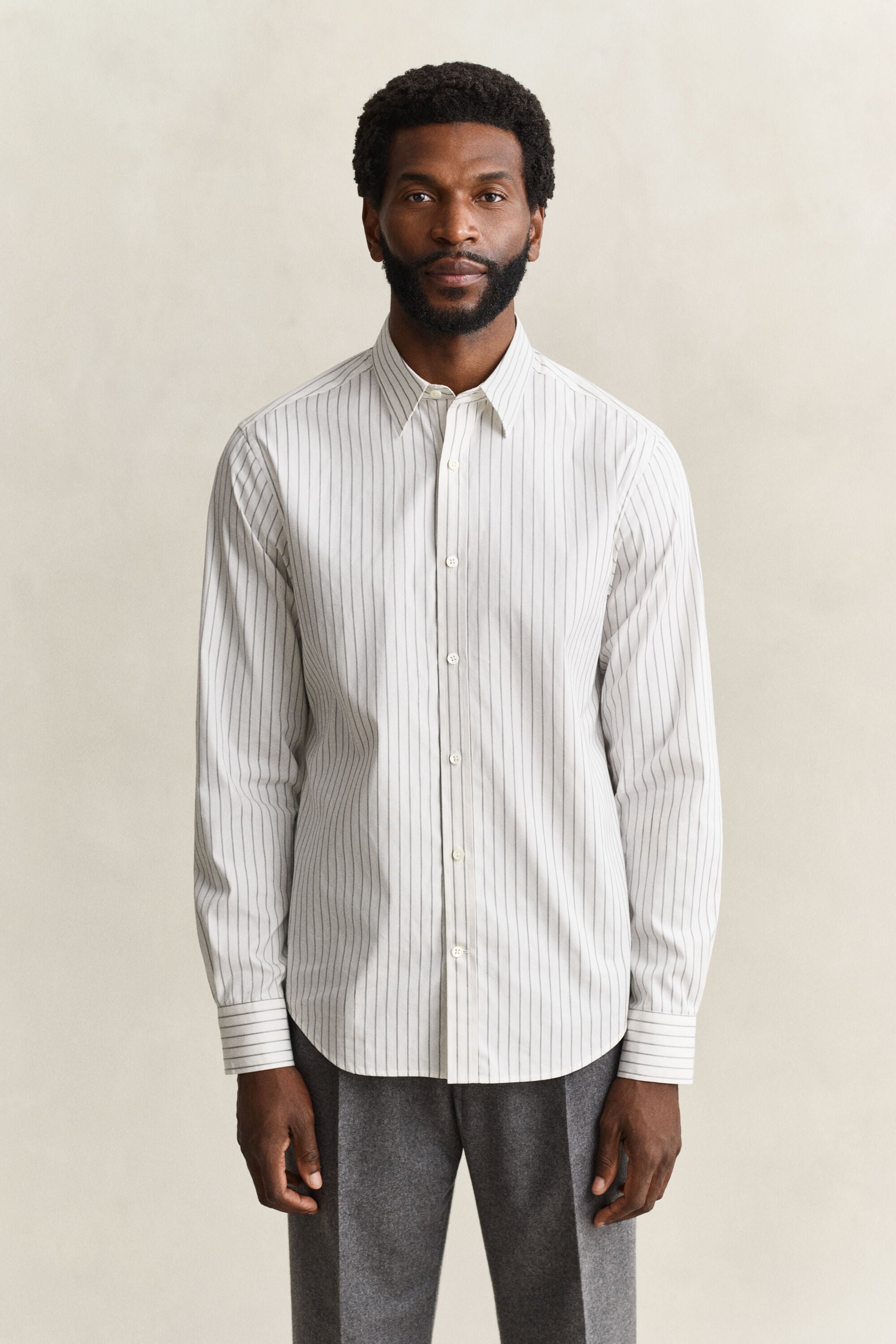 Chemise à rayures tennis dobby