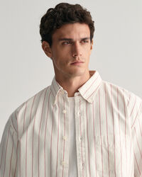 Chemise relaxed fit en coton Oxford Heritage à rayures