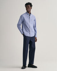 Chemise regular fit en popeline à rayures