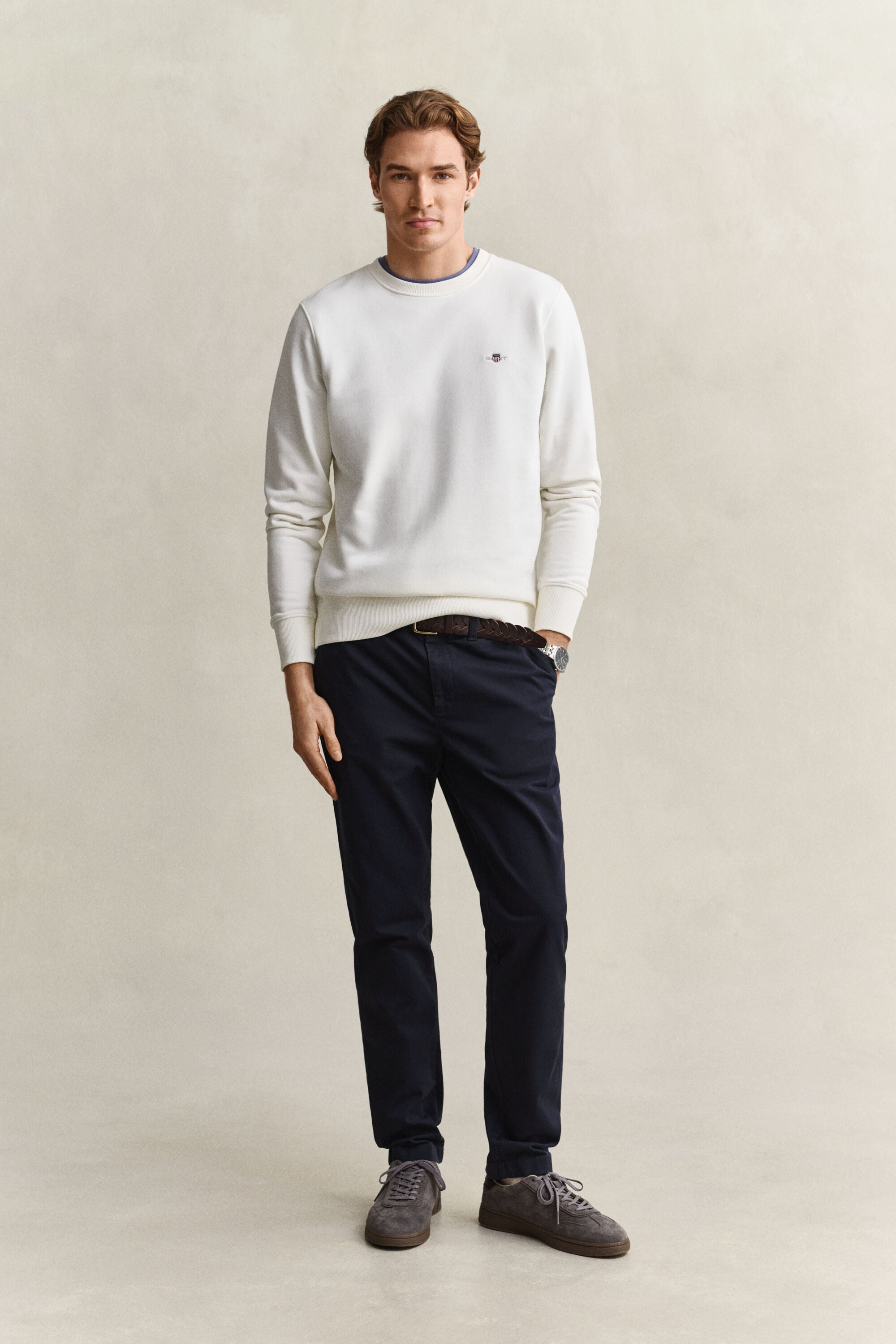 Pantalon chino coupe slim confortable
