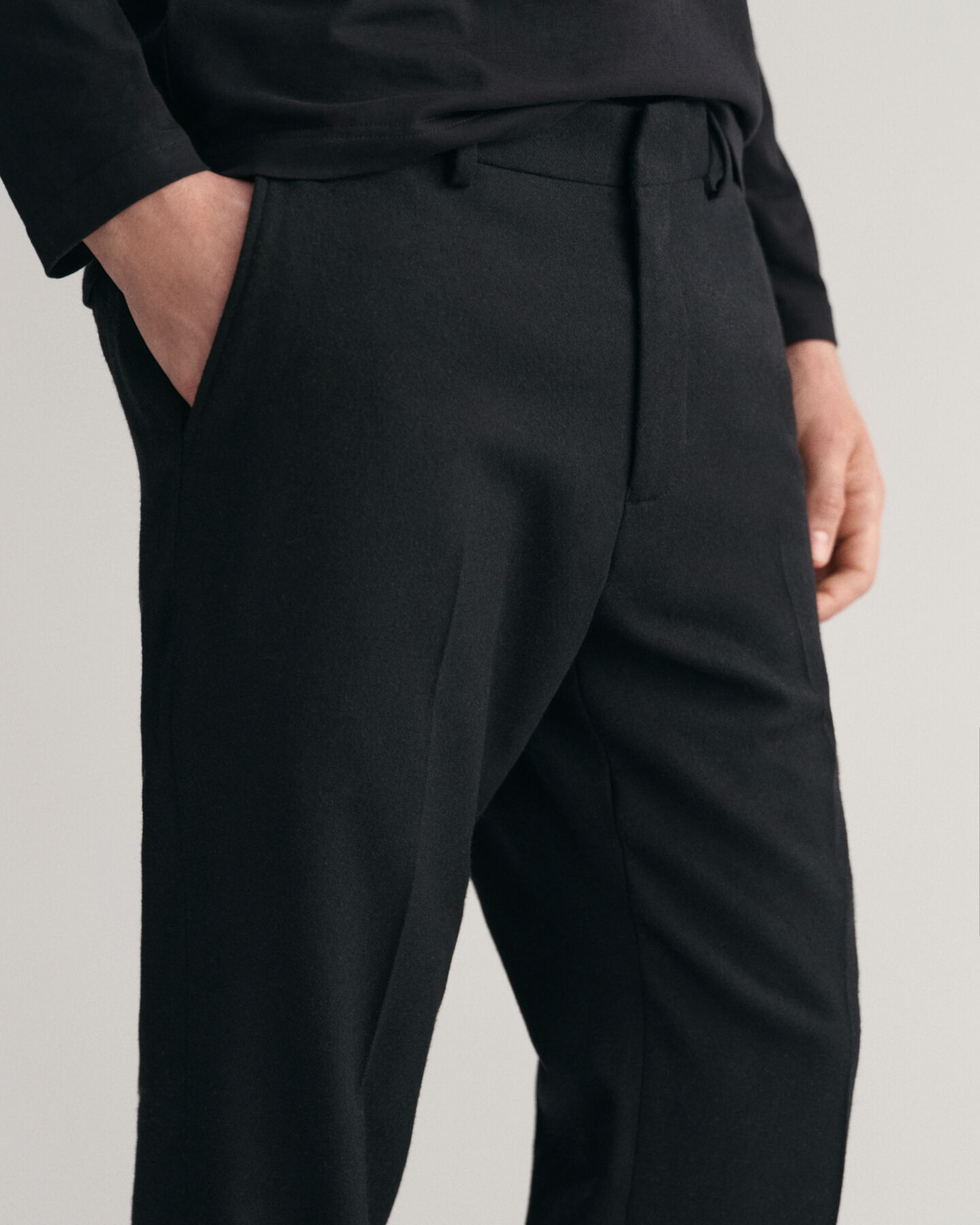Pantalon slim fit en flanelle