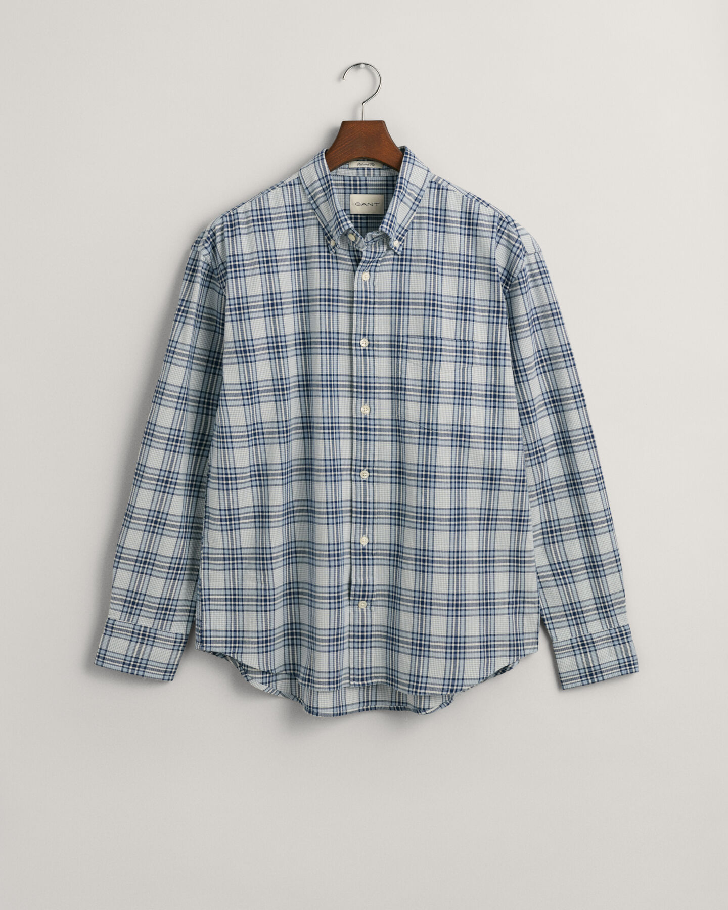 Chemise coupe d&eacute;contract&eacute;e &agrave; carreaux textur&eacute;e