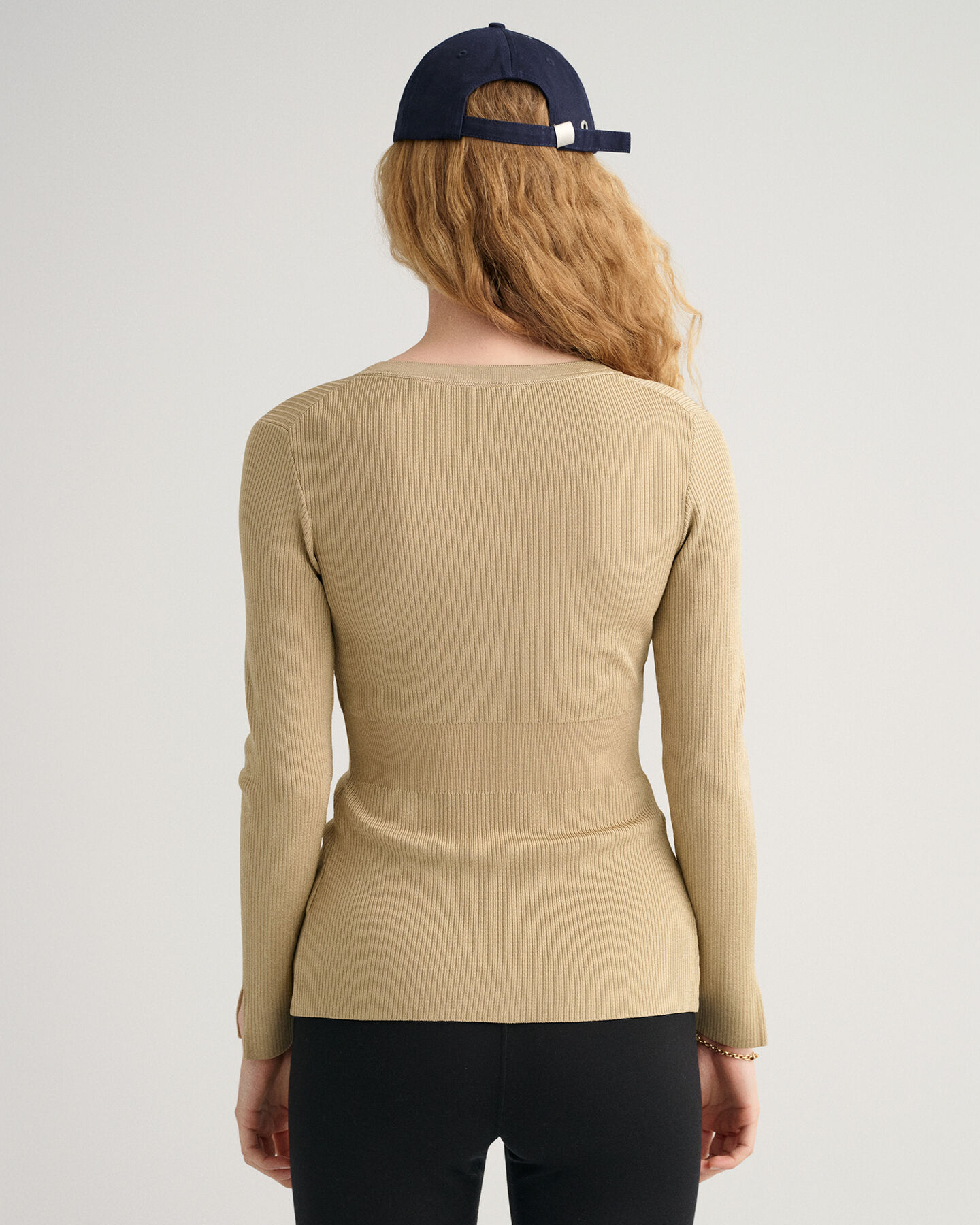 Haut côtelé style cardigan