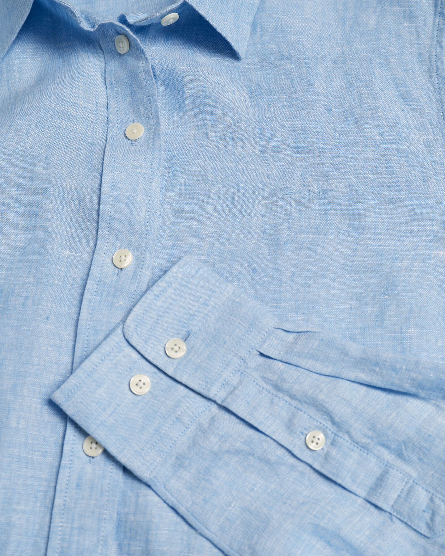 Chemise regular fit en chambray de lin