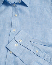 Chemise regular fit en chambray de lin