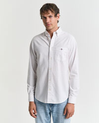 Chemise coupe regular en coton Oxford classique Tattersall