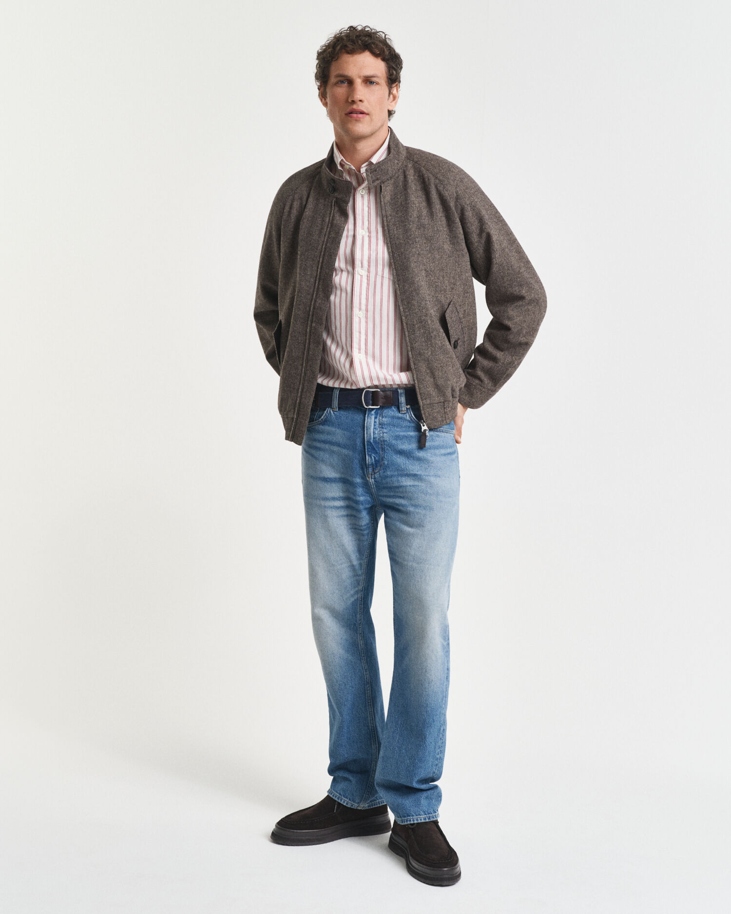 Veste Harrington en laine mélangée