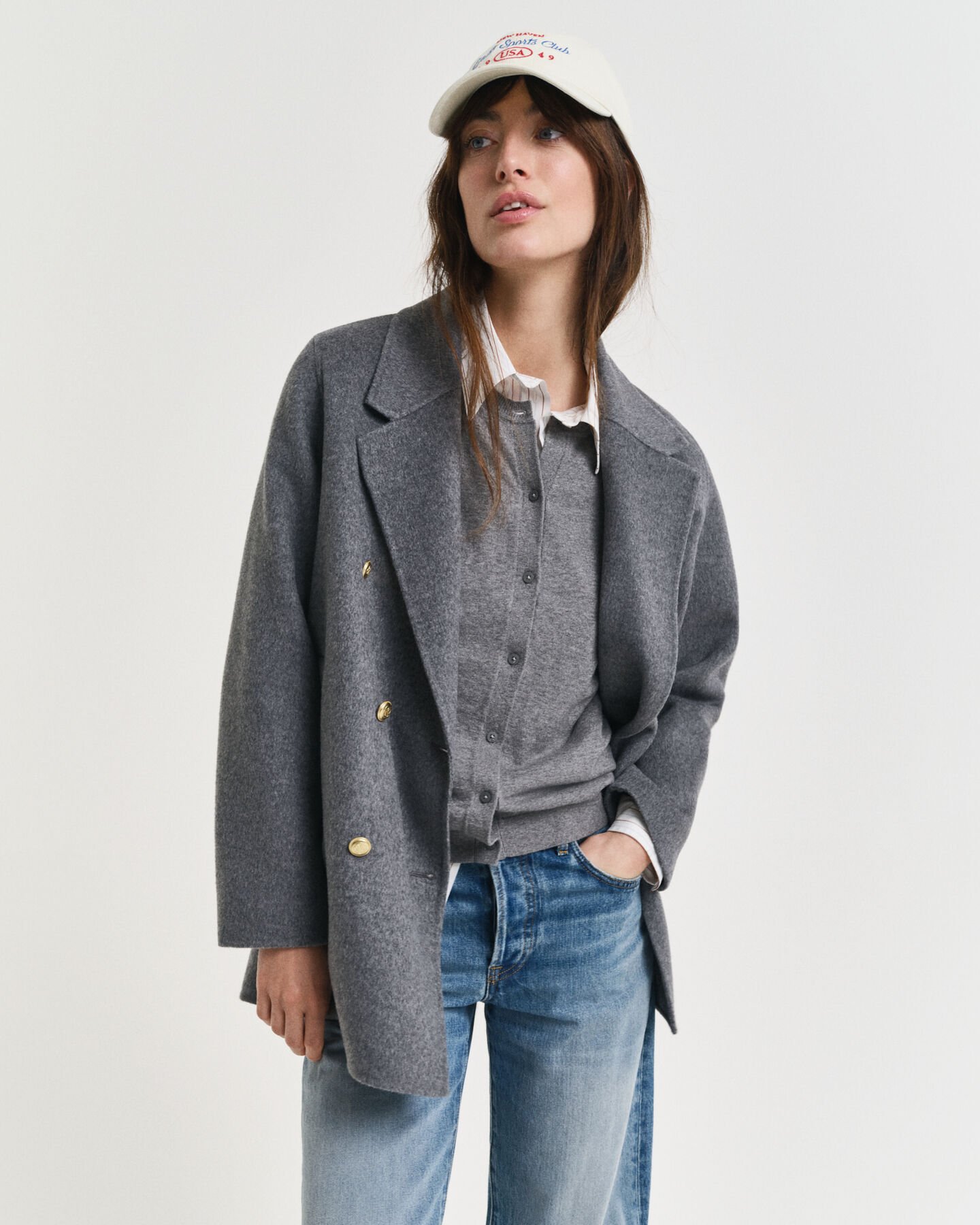 Caban surpiqué à la main