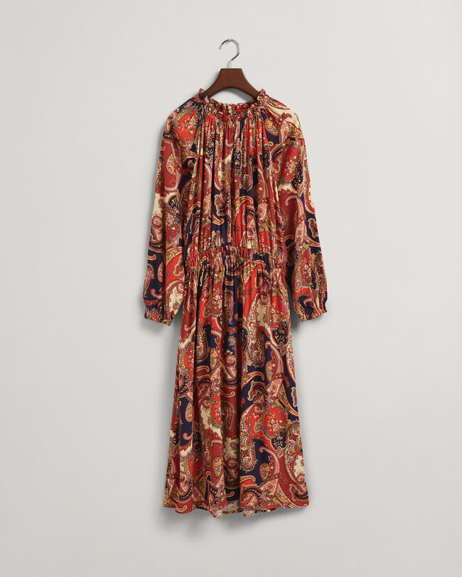 Robe à col bateau Paisley