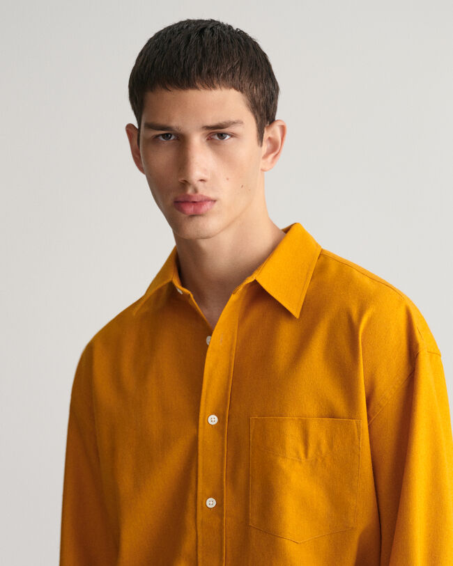 Chemise oversize en soie et laine mouchetée