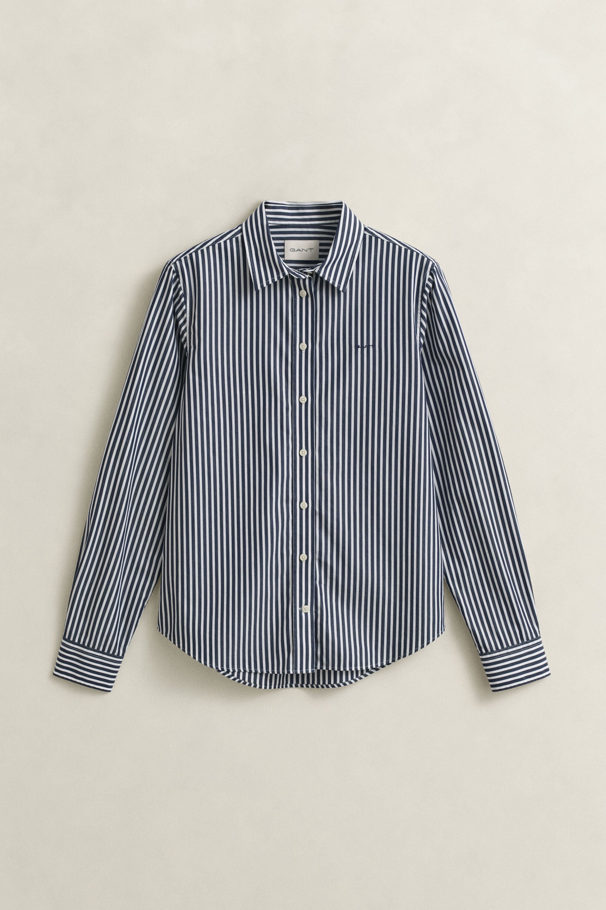 Chemise classique coupe regular en popeline à rayures