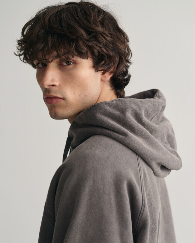 Sweat &agrave; capuche &agrave; d&eacute;lavage vintage