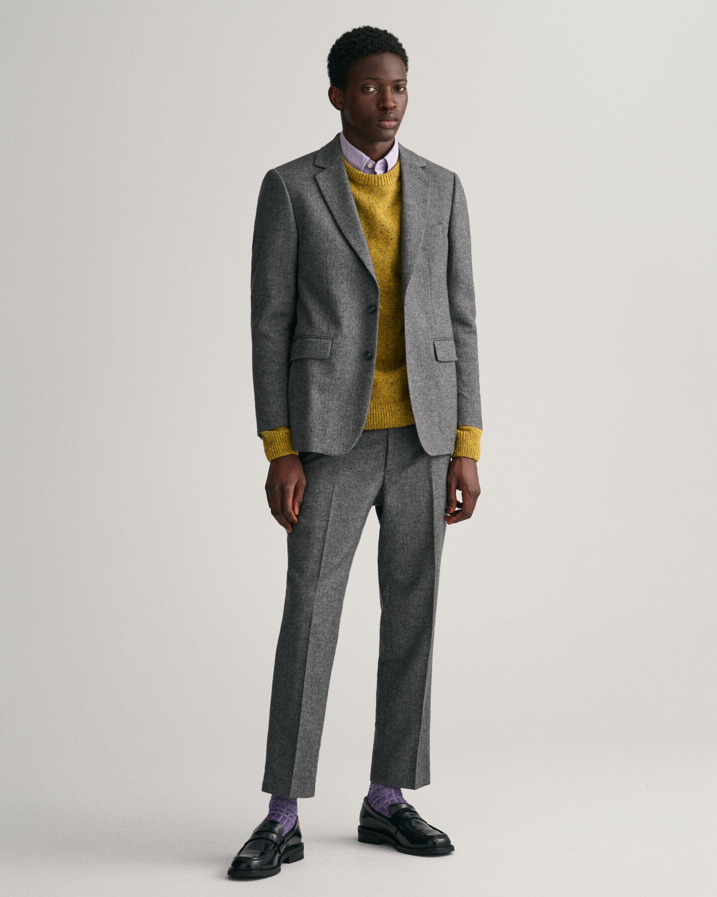 Veste blazer de costume à chevrons