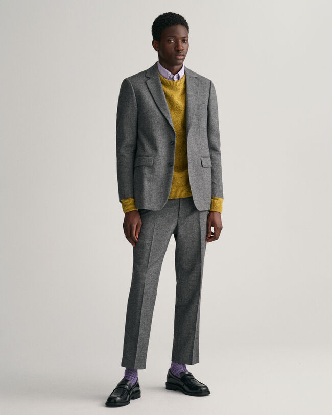 Veste blazer de costume à chevrons