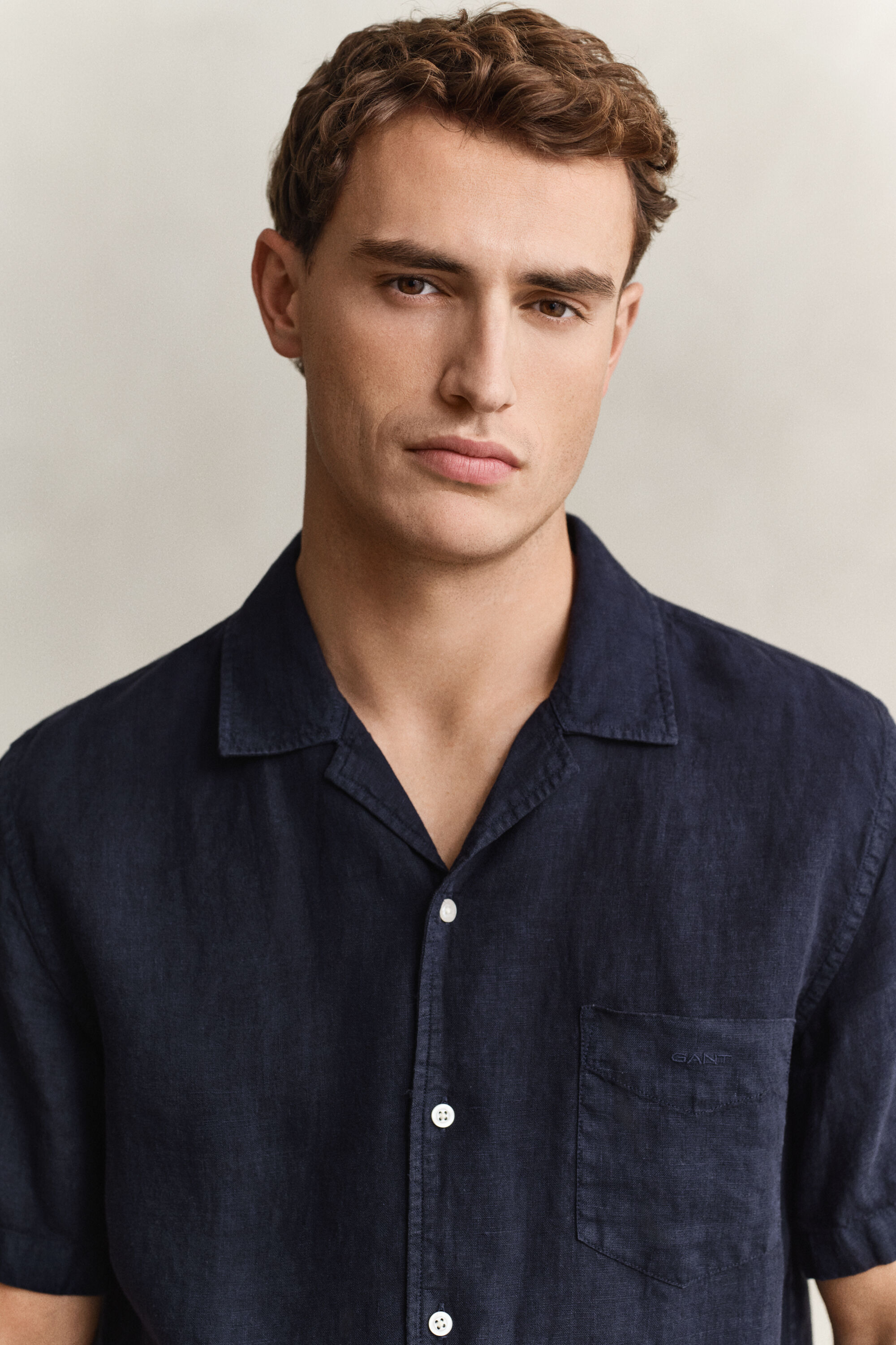 Chemise à manches courtes en lin