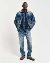 Cardigan zippé en coton Textured