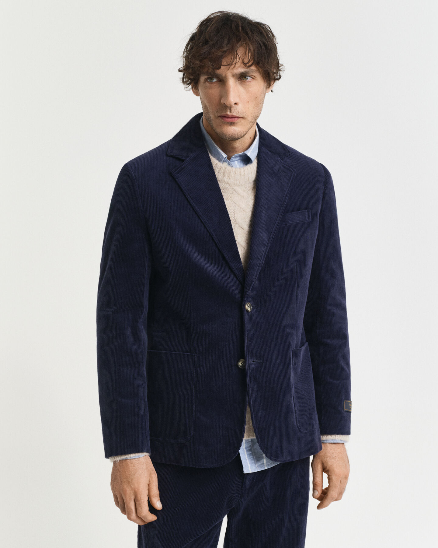 Veste blazer regular fit en velours côtelé