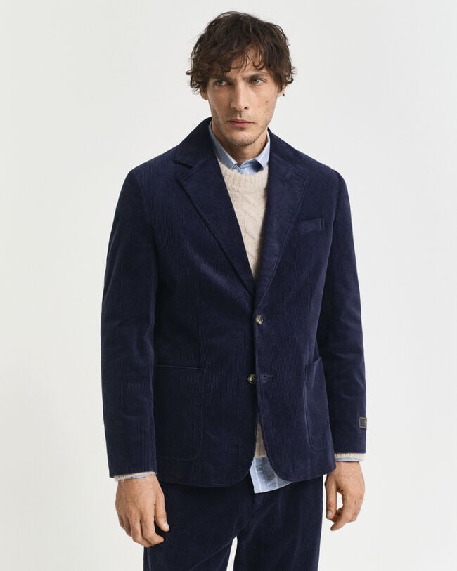 Veste blazer regular fit en velours côtelé