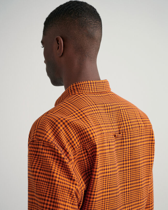 Chemise ultra-ample en coton &agrave; motif pied-de-poule