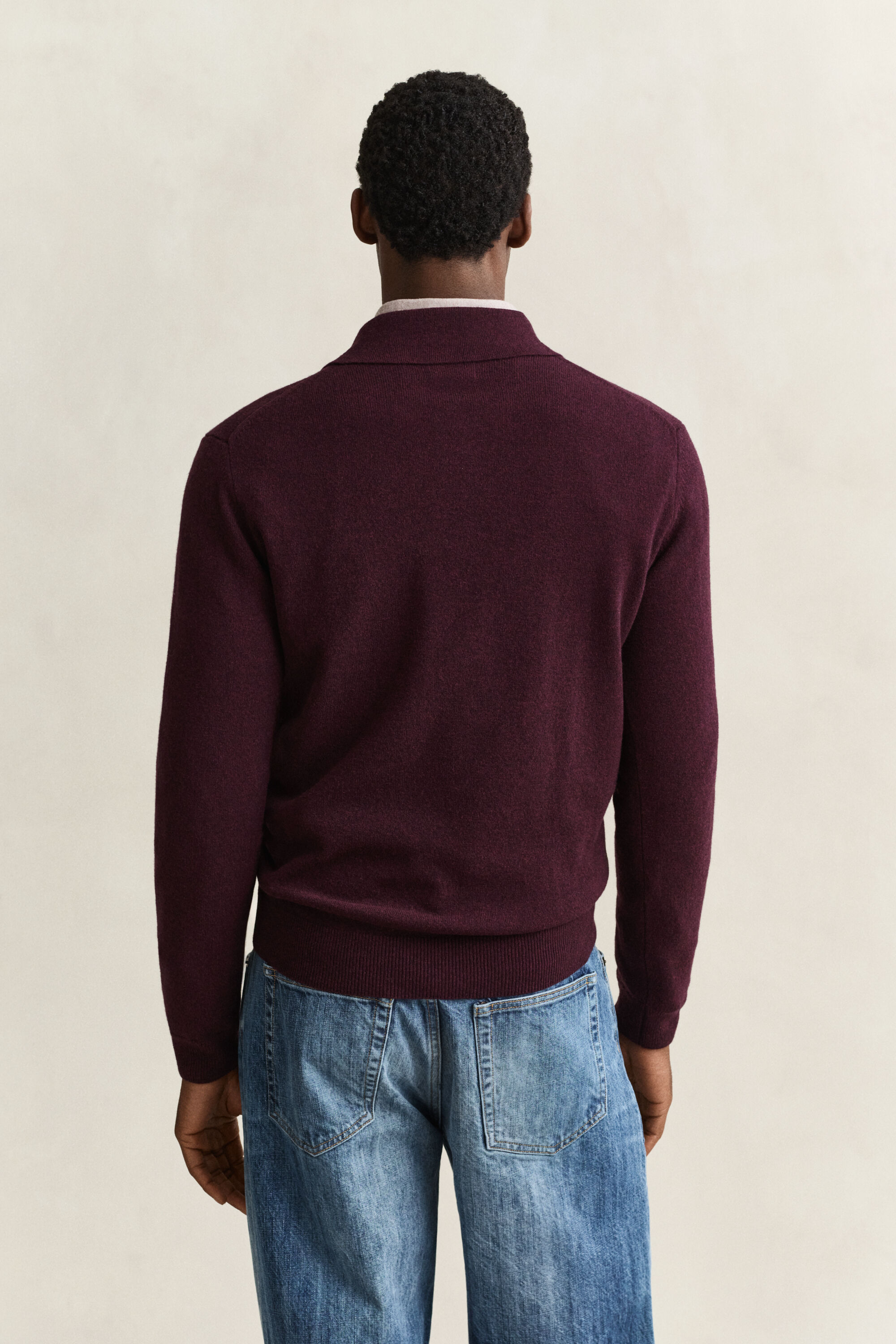 Pull polo en laine d'agneau ultrafine