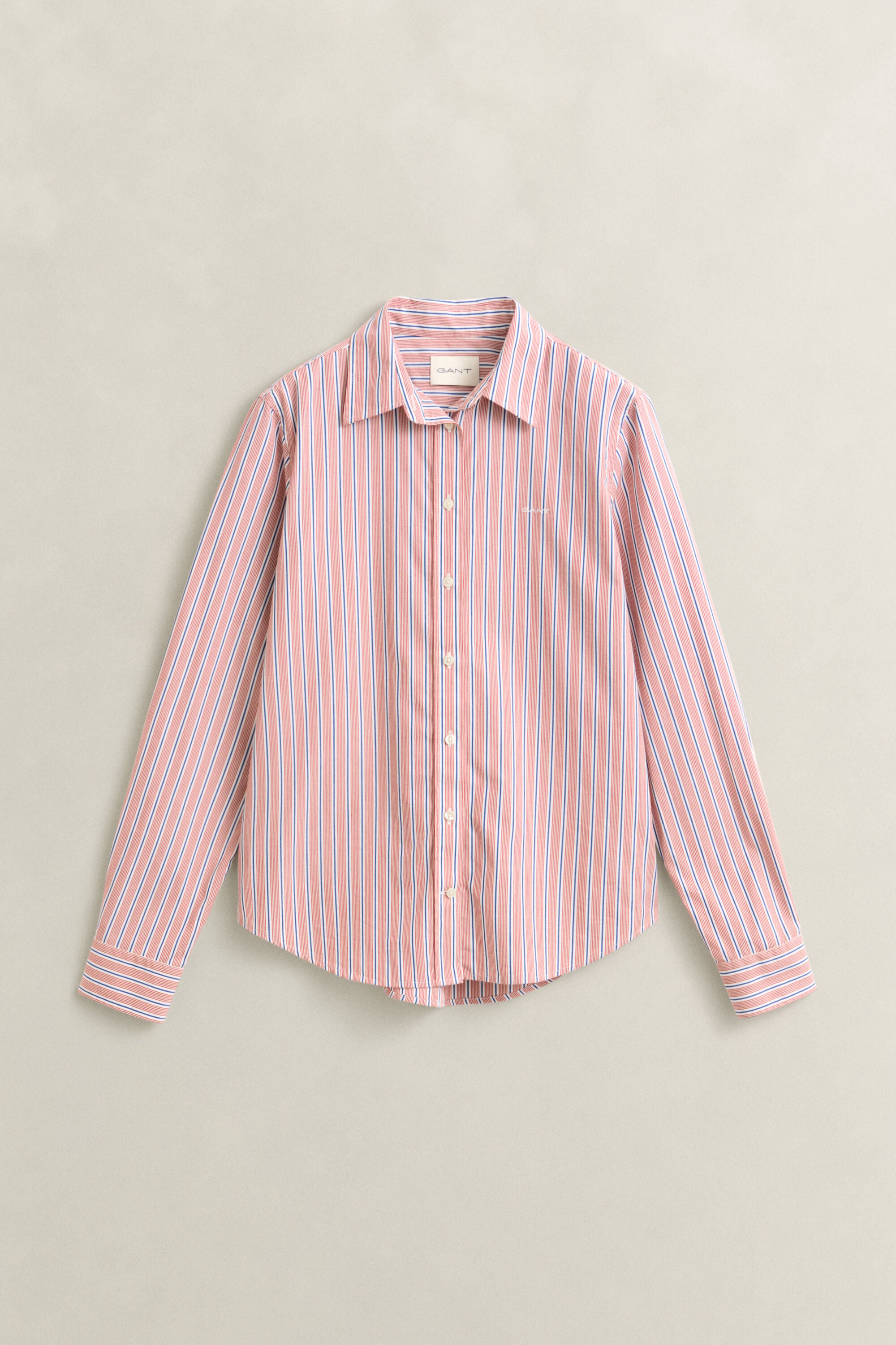 Chemise classique coupe regular en popeline à rayures