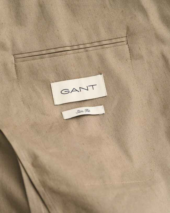 Veste blazer de costume en coton et lin