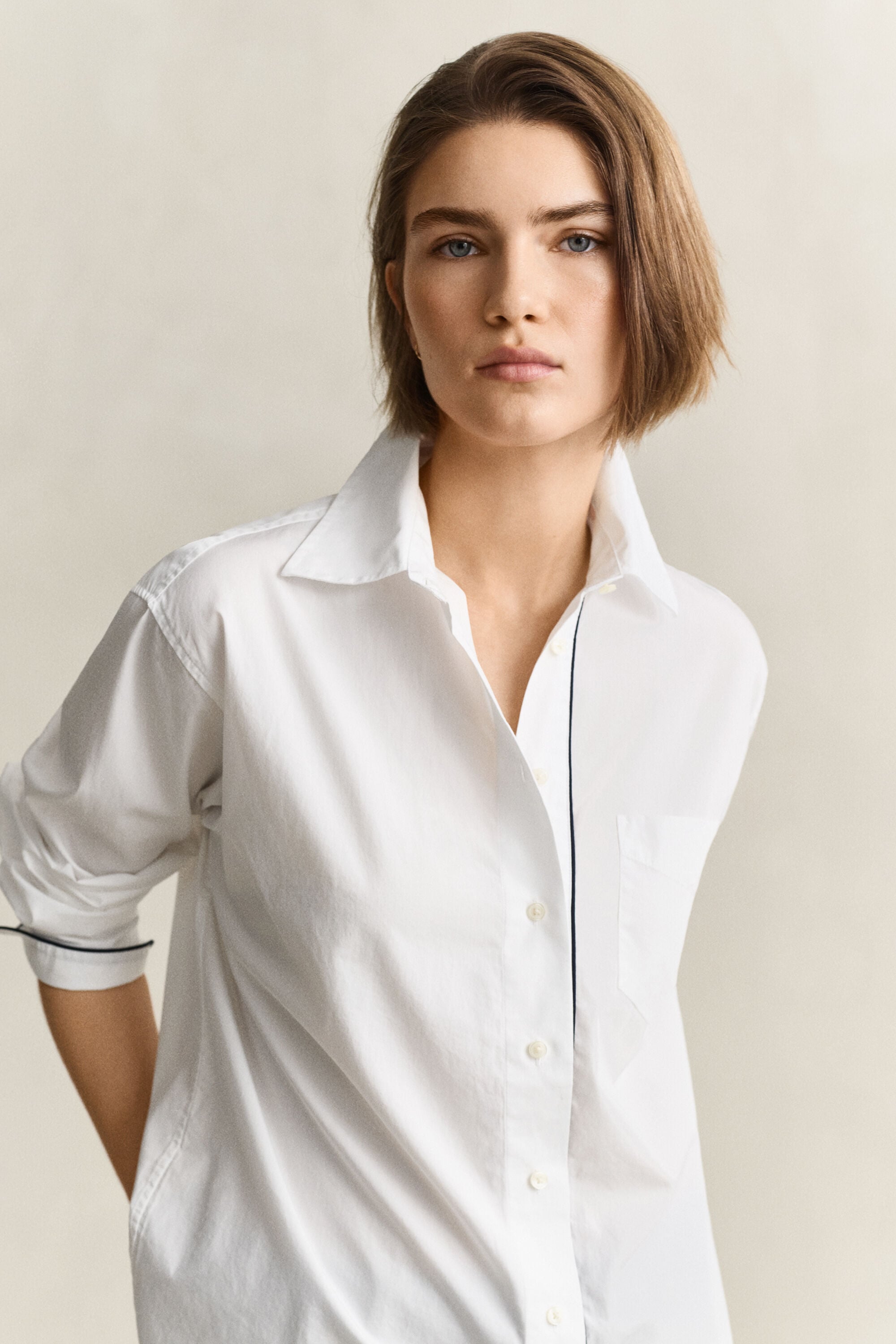 Chemise avec passepoil