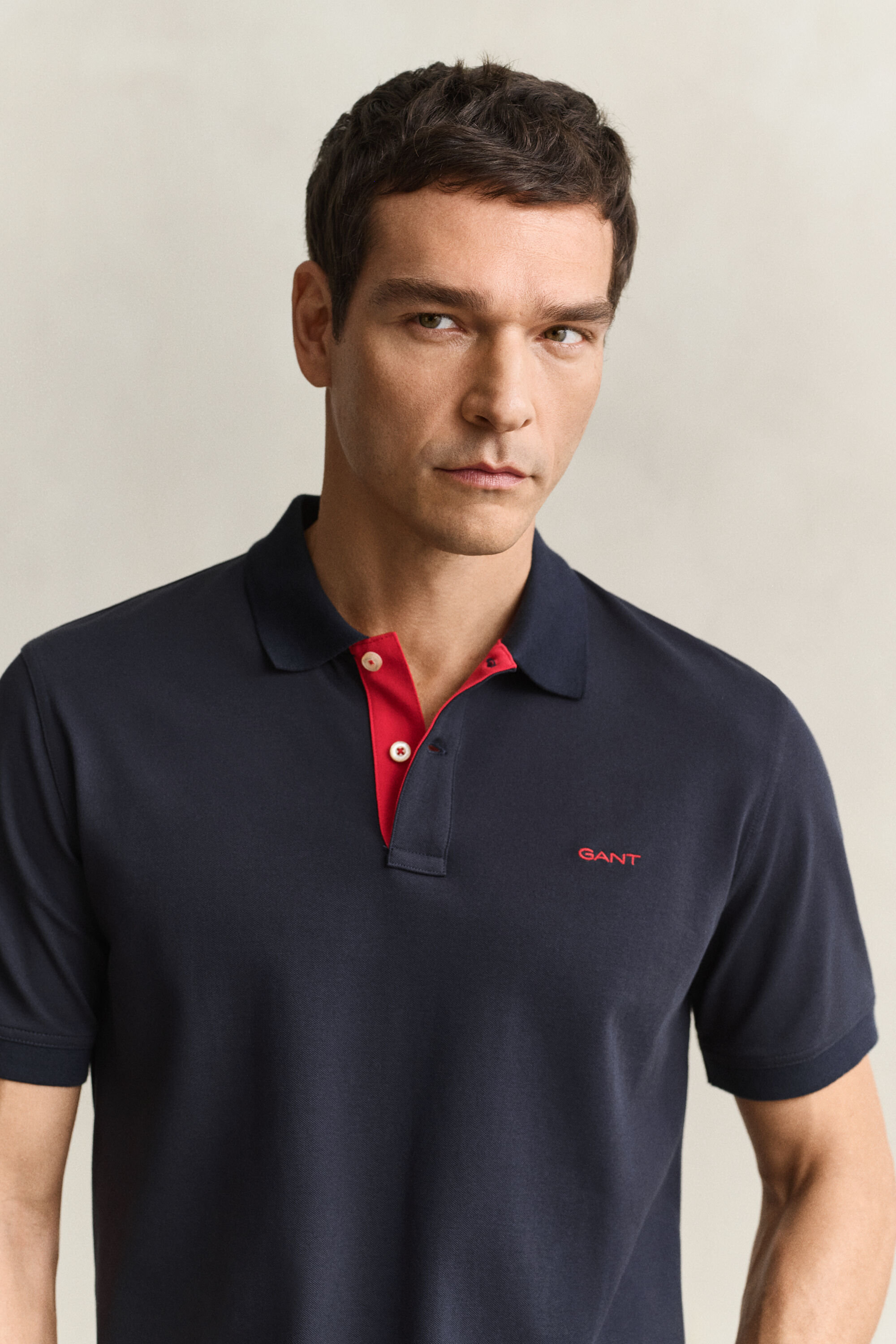 Polo en coton piqué contrastant