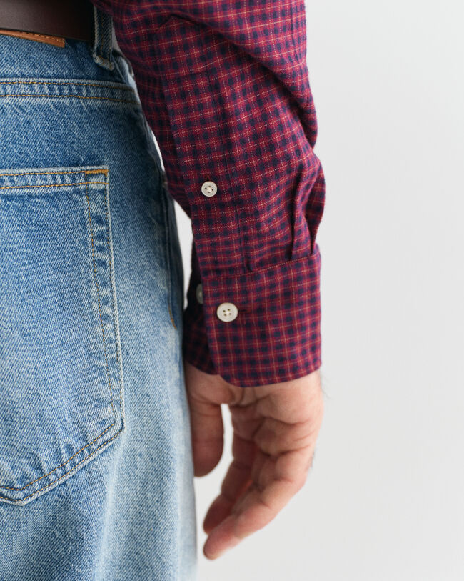 Chemise regular fit en flanelle à petits carreaux